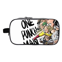 one punch man pencil case japan anime design double layer pen bag cosmetic box boys girls pencil pouch stationery storage bags