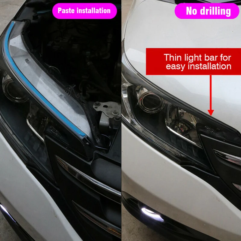 

Lamp Signal Light Strip Bulb Sequential LED For Headlight IP68 Replacement