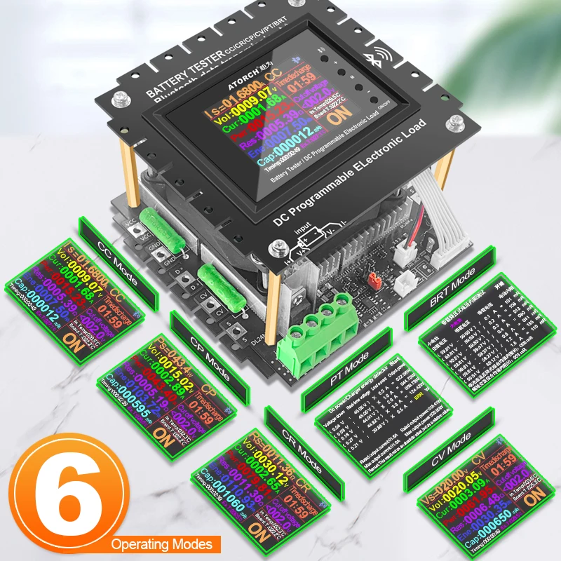 

DL24MP 150W Car Lead-acid Power 18650 Battery Capacity Tester Electronic Load Power Tester Discharge Meter
