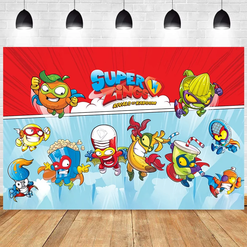 Супер Zings фон для мальчиков вечеринка в честь Дня Рождения принц фотография Фон