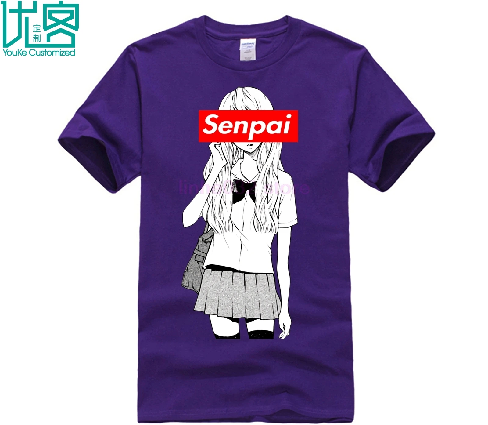 Мужская футболка Senpai аниме девушка Nerdy забавная | одежда