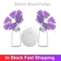 real bubee singledouble electric breast pump with milk bottle infant usb bpa free powerful breast pumps baby breast feeding
