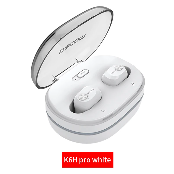 White Новинка Dacom K6H Pro Bluetooth 5,0 наушники беспроводные наушники Близнецы наушники TWS настоящие Мини Гарнитуры 1100 мАч PK i30 Tws для телефона - Цвет: White