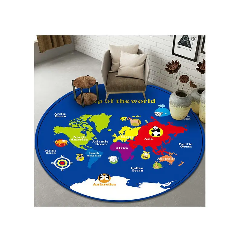 

Kindergarten Floor Mat Round Mat Crawling Children Small Animals Fruit Round Thickened Classroom