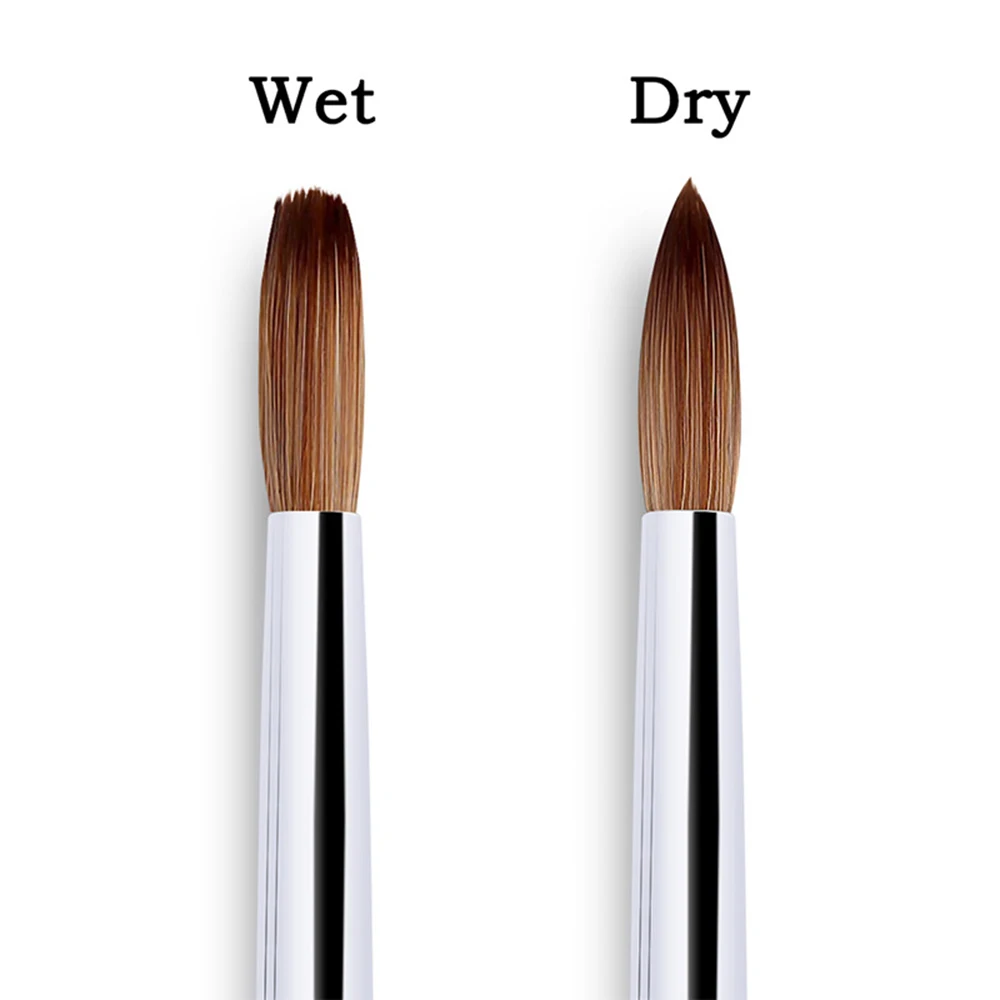Новая кисть с блестящей ручкой для дизайна ногтей акриловой пудры 100% нейлоновая