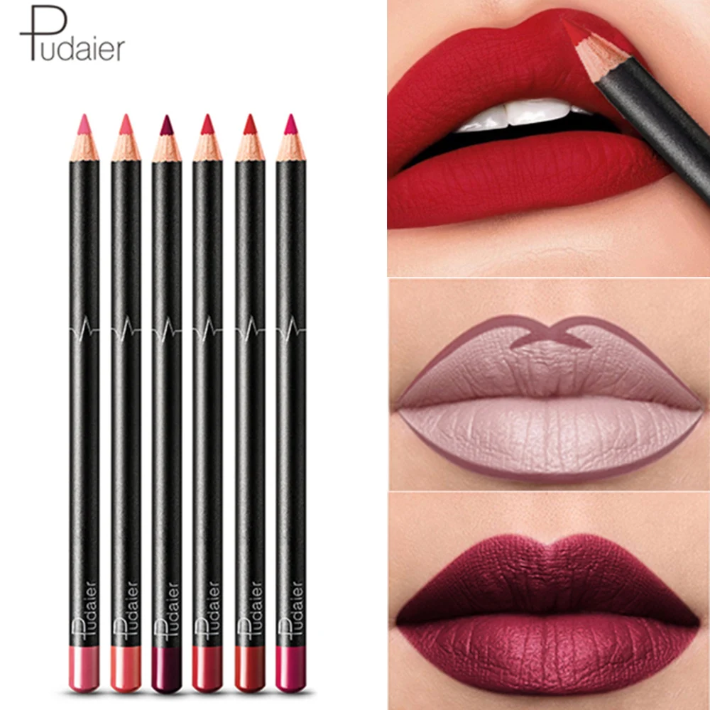 Мода Красота Макияж матовая подводка для губ Набор контор долговечный