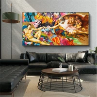 graffiti creation of adam street pop art painting canvas print wall art picture for living room home decor noframe
