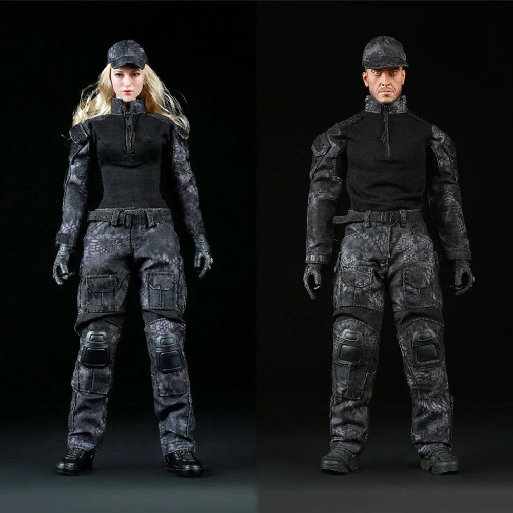 

Камуфляжная боевая униформа Fire Girl 1/6 черный питон FG005 FG006 для 12 дюймов Ph Hottoys, экшн-Фигурка «сделай сам»