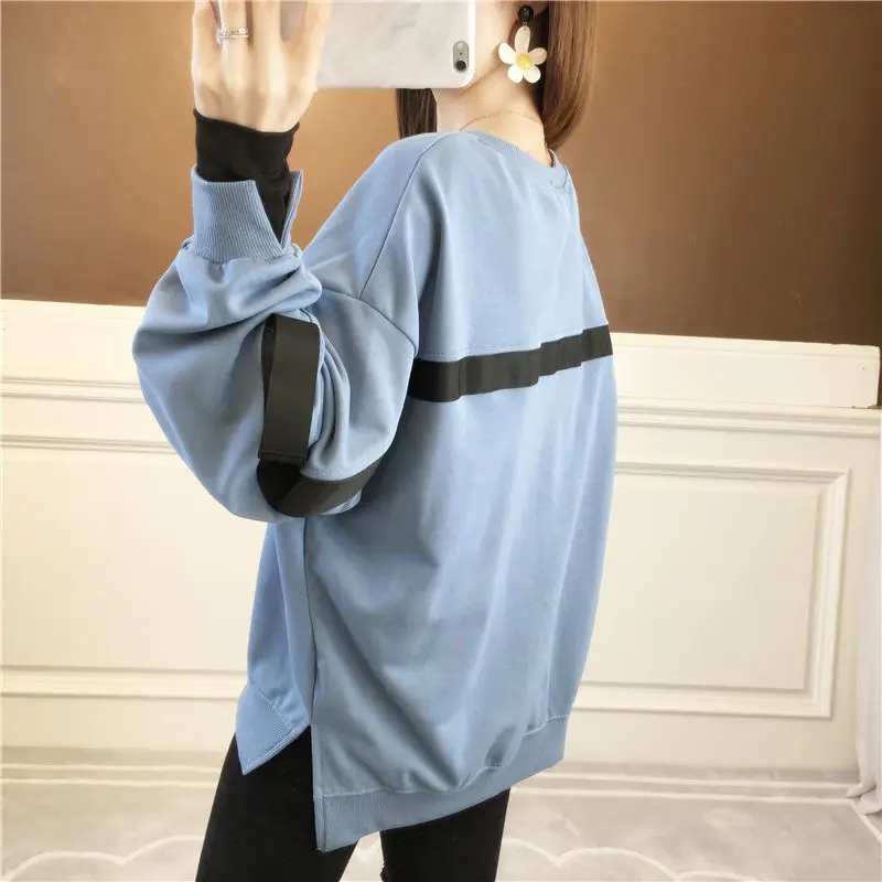 

Autumn winter Women crewneck sweatshirt oversize anime sweater for teen girls long sleeve jumper vintage Pullover Woman clothes