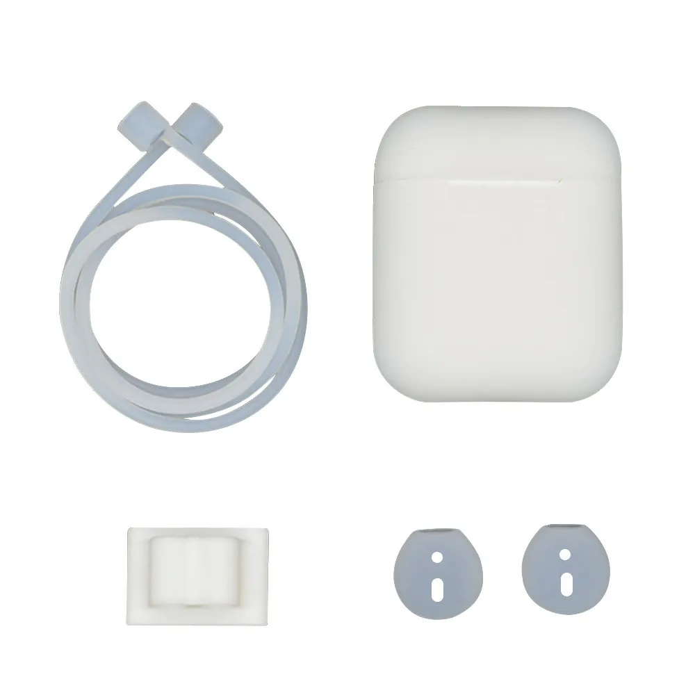 5 в 1 10 цветов Чехол для наушников Bluetooth беспроводные наушники Airpods + шейный ремешок