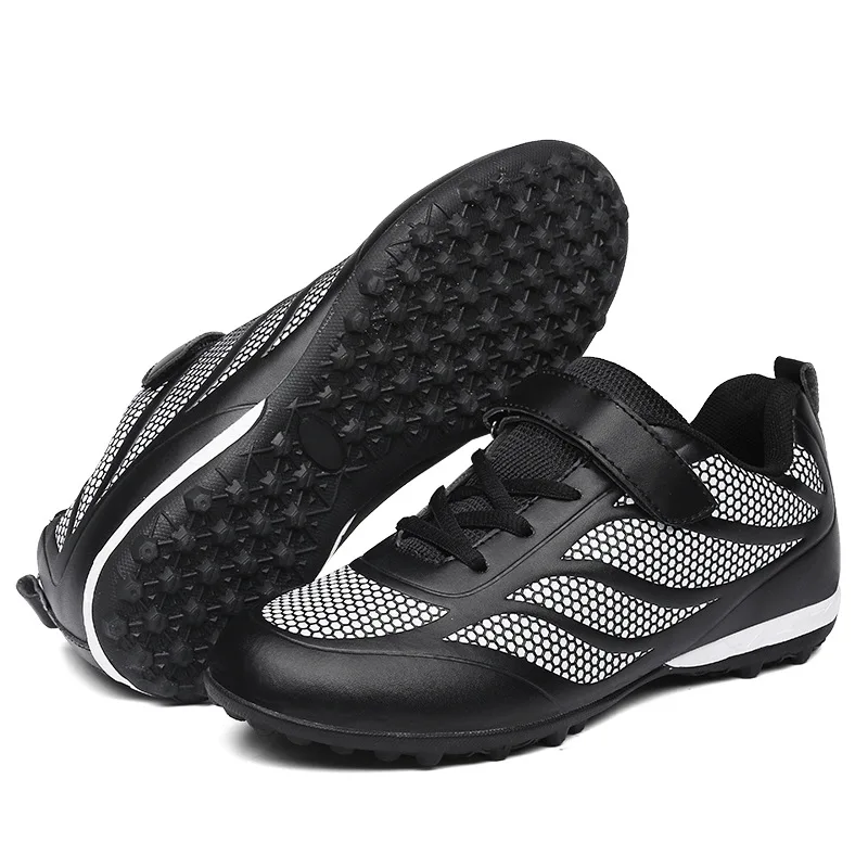 Детские футбольные бутсы для мальчиков и девочек новые кожаные кроссовки с