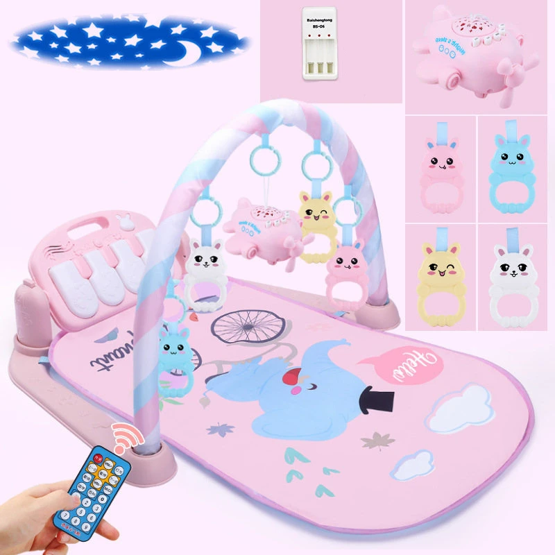 Детский игровой коврик для тренажерного зала с проекцией музыкальный