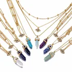 FNIO Vintage Opal камень ожерелье 