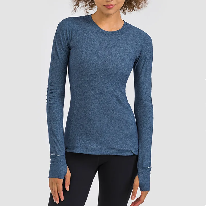 

Women Slim Long Long Sleeve Running Shirts Sexy Yoga T-Shirts Solid Sports Shirts Quick Dry Fitness Gym Fitness Tops Sport Wear
