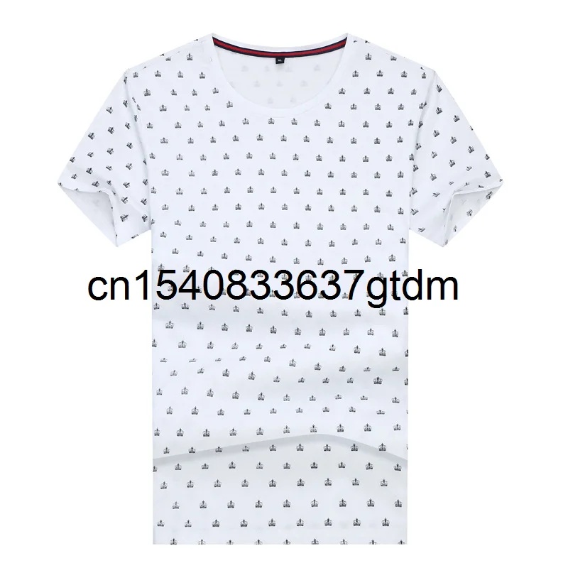 

New fattening plus size mercerized cotton short sleeve T-shirt male fat man pure cotton round neck tide bottomed T-shirt vest