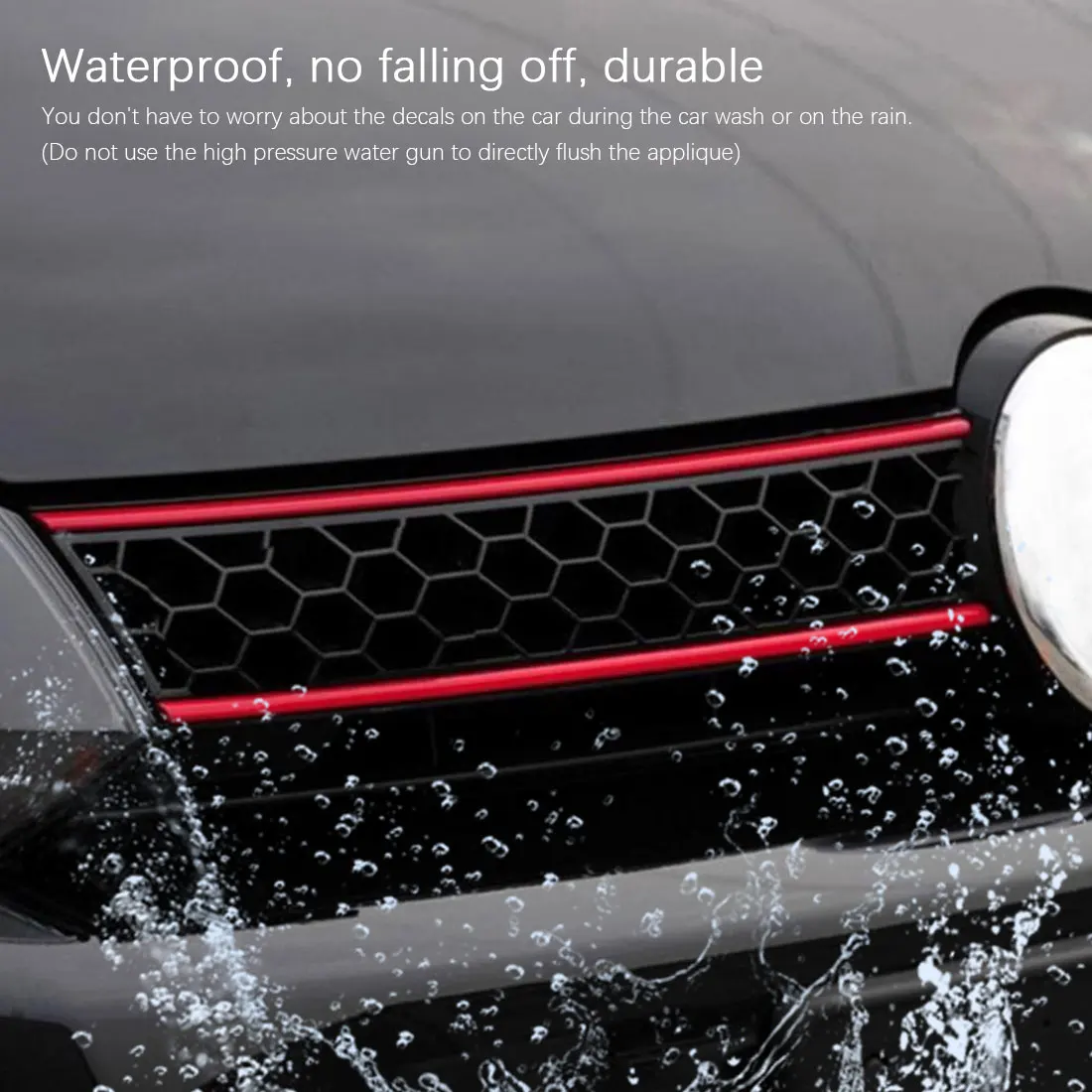 Автомобильный линейный стикеры передний капот Наклейки для гриля украшения VW Golf