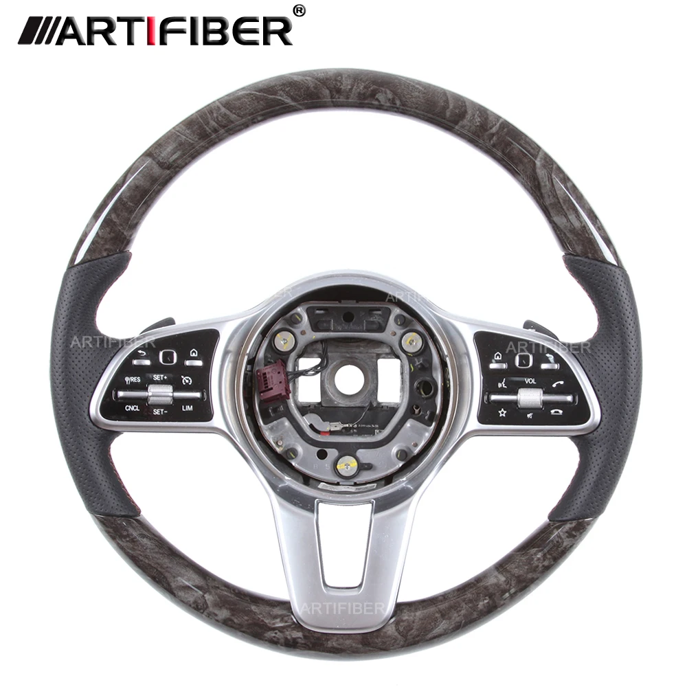 

Real Carbon Fiber Steering Wheel for Mercedes Benz W177 W205 S205 W213 W222 C257 X166 A C E G S Class CLS