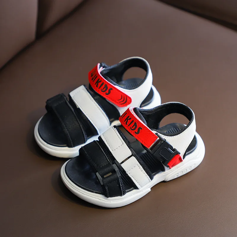 Сандалии Детские в полоску босоножки для мальчиков с надписью цвет раньше от 1 до