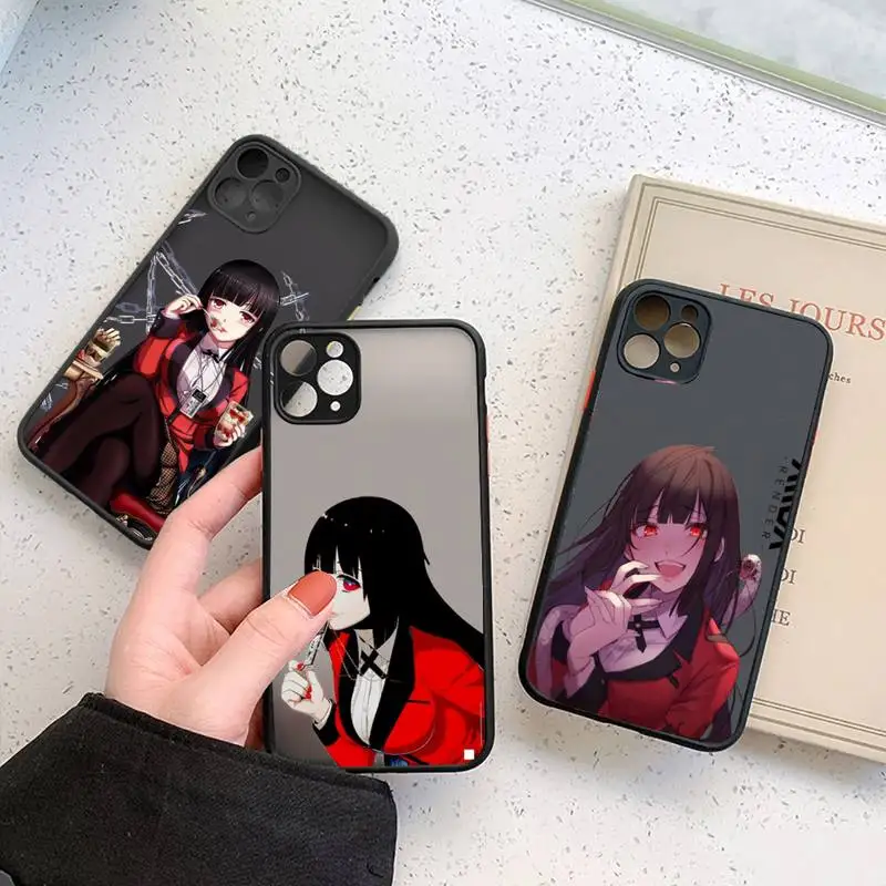 

Anime Kakegurui Jabami Yumeko Phone Case matte transparent For iphone 7 8 11 12 13 plus mini x xs xr pro max cover