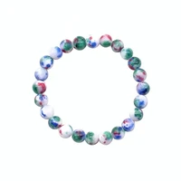 wholesale blue red white persian stone lucky bangles yoga fashion bracelet chalcedony healing balance charms beads