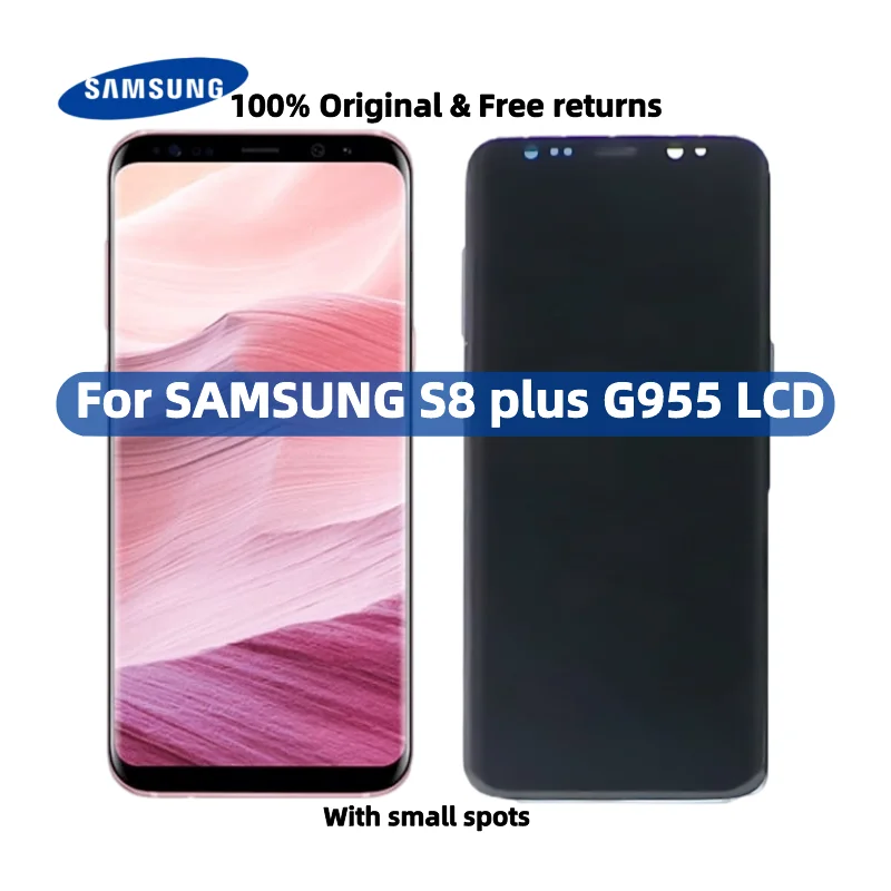 

ORIGINAL AMOLED Galaxy S8 plus LCD Display with frame for SAMSUNG G955 G955F G955U SM-G955F/DS Touch Screen Digitizer With dots