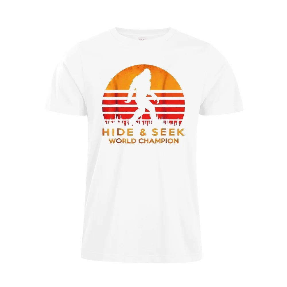 2021 забавная Мужская футболка скрыть и искать мир рубашка Bigfoot | одежда