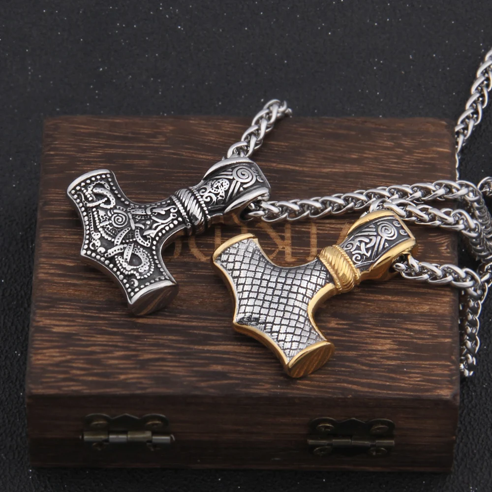 Never Fade thor's Молот Мьёльнир кулон ожерелье viking скандинавский норвежский колье с