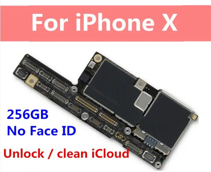 256gb No Face ID 64 Гб/256 ГБ оригинальная материнская плата для iPhone X материнская плата Разблокировка для iPhone X с/без лица ID Хорошая рабочая материнская плата - Цвет: 256gb No Face ID