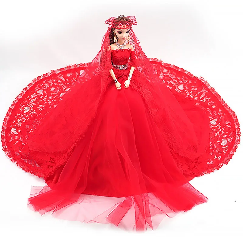 Большая кукла со шлейфом 90 см креативная Свадебная подарочная коробка принцессы