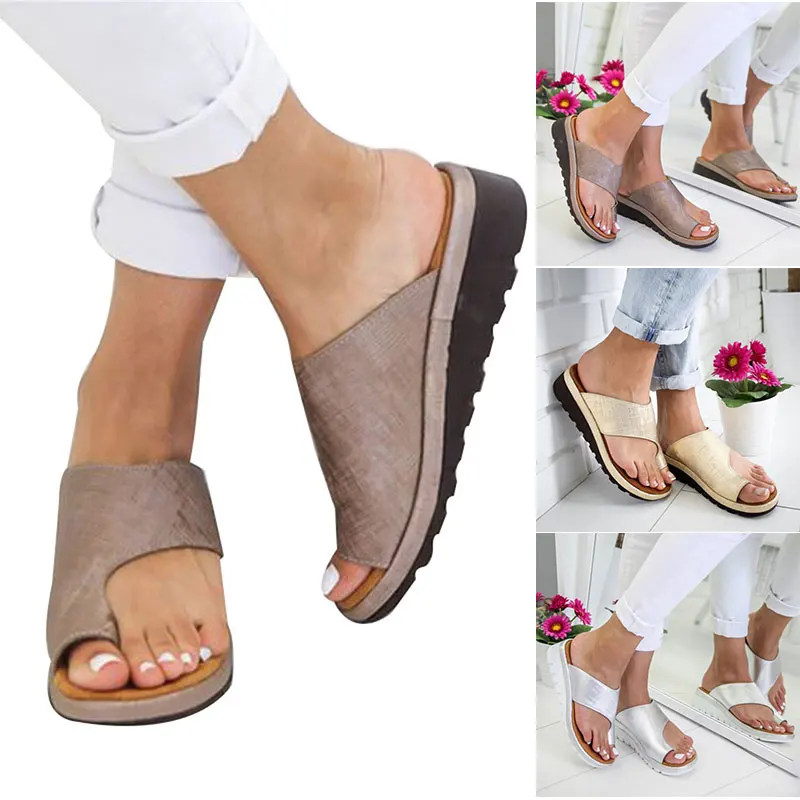 

Летние повседневные сандалии; Женская обувь на платформе с открытым носком; Вьетнамки с нескользящей подошвой; Летняя пляжная обувь для отд...