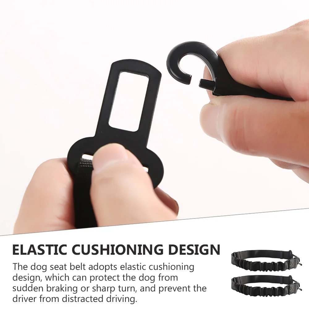 

2pcs Useful Dog Safe Belt Adjustable Pet Traction Rope Mild Car Pet Harness