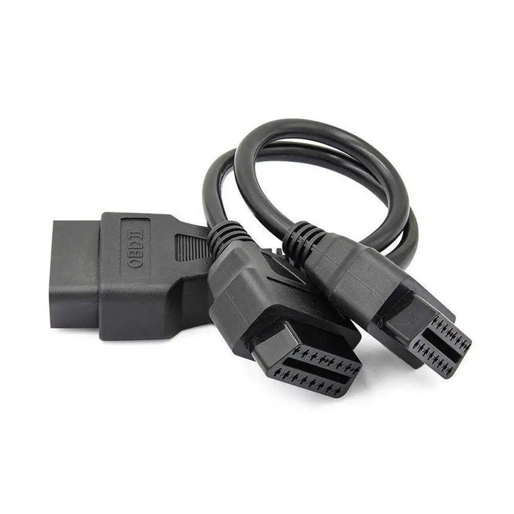 16 контактный Удлинительный кабель OBD II разветвитель 2 Y адаптер линия удлинения 30