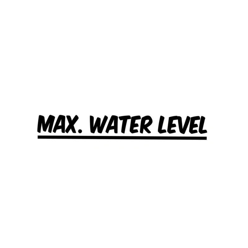 

Newly Designed Max Water Level Personalized Car Sticker PVC Bumper Windshield Accessory Laptop Decoration Waterproof Auto Decal