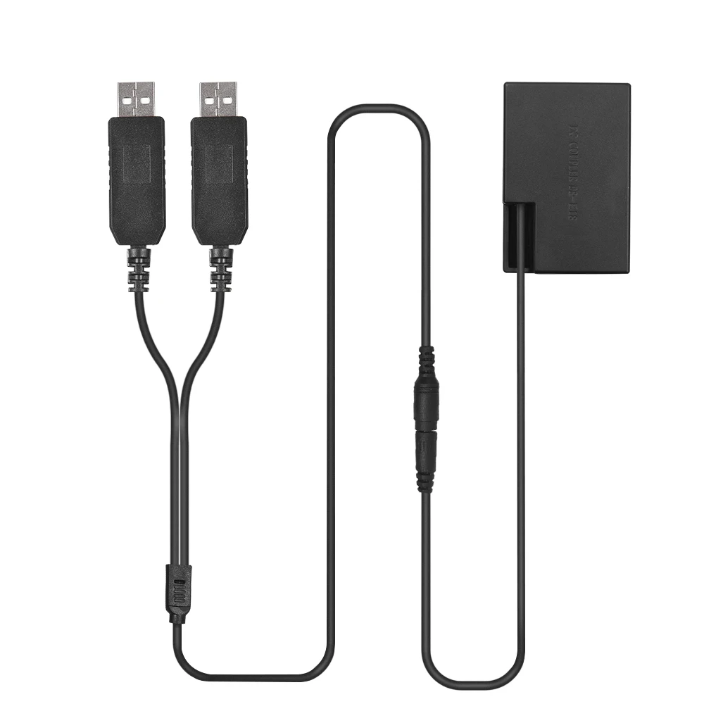 Andoer двойной USB адаптер питания DC муфта Замена DR-E17 манекен Аккумулятор для Canon 77D 200D 750D 760D 800D камеры