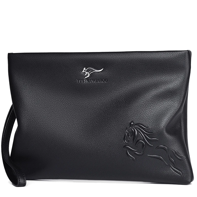 Роскошный брендовый мужской клатч KANGAROO кожаный Длинный кошелек с паролем для