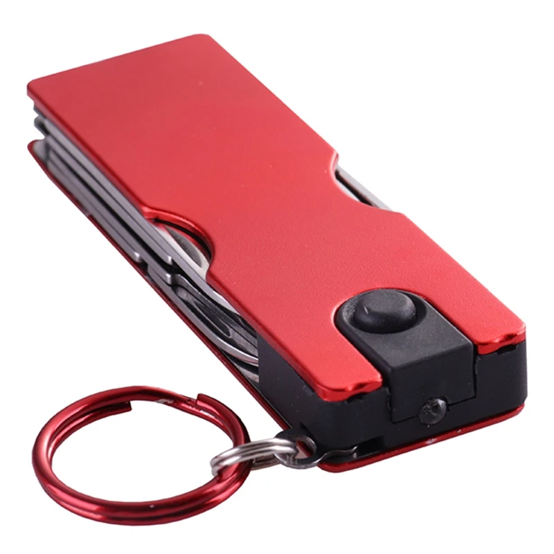 

Многофункциональная мини-машинка для стрижки ногтей, модный брелок из нержавеющей стали, со светодиодсветильник, карманное кольцо для чист...