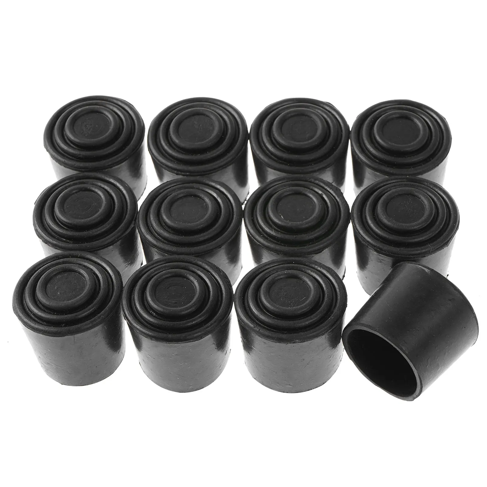 12 Furniture Feet Cups Hardware Floor Protect Rubber Covers Non Slip Round Leg Tips Plugs Office Home Table Chair Legs Ends Caps