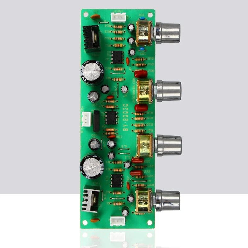 Горячая 3C-12V NE4558 Hi-Fi предусилитель тональная плата бас ВЧ регулятор громкости