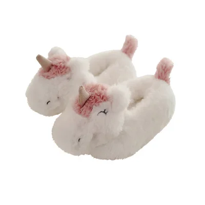 2020 плюшевые тапочки с единорогом нескользящие домашние для взрослых женщин и