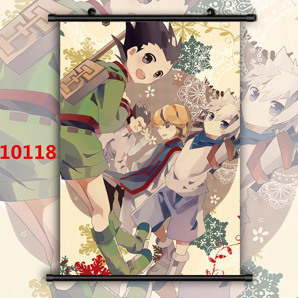Охотник x Гон Freecss Killua Zoldyck Аниме Манга HD печать плакат прокрутка|Рисование и