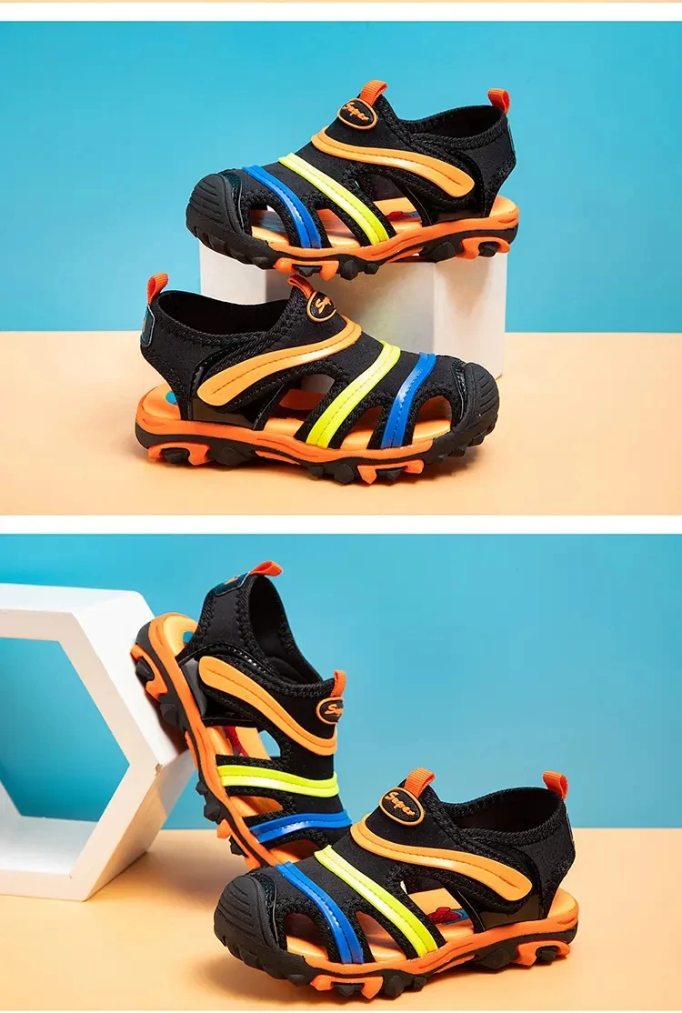 

Boy's And Girl's Baotou Beach Shoes Summer Breathable Wear Resistant Fashion Casual Shoes Non Slip Shoes For Middle And Large