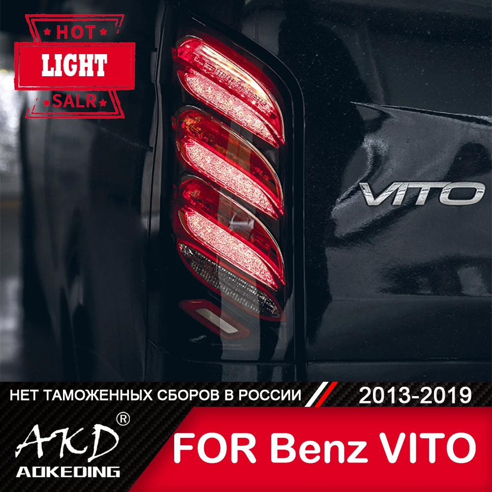 

Задние фары для Benz VITO 2013-2019, светодиодсветодиодный противотуманные фары, дневные ходовые огни, ДХО, тюнинг, автомобильные аксессуары V250, V260, V260L, задсветильник s