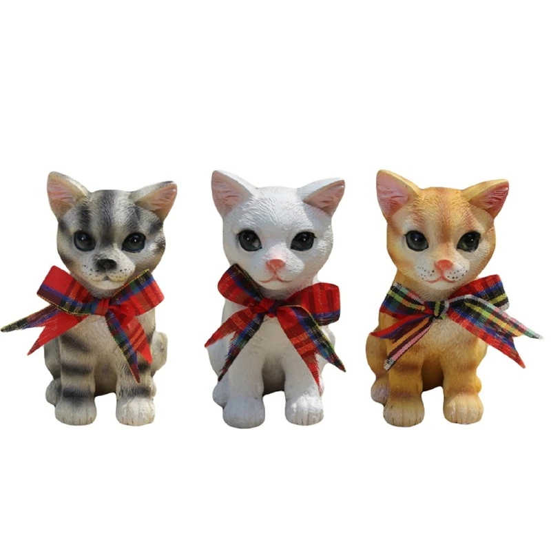 

3 шт., милые творческие поделки из смолы с бантом