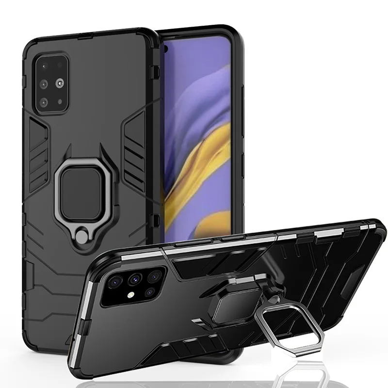 

For Samsung A51 A71 A31 M21 A21S Cases Robot With Ring Cover For Samsung Note 10 Pro Lite M31 M11 A10S Note 20 Ultra Cases Armor