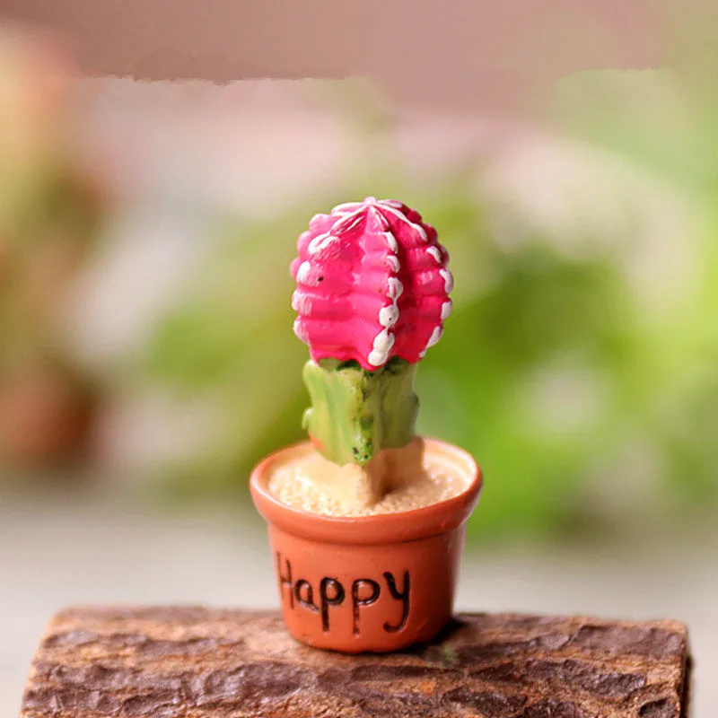 Мини Искусственные растения суккуленты в горшке кактус микро Ландшафтные