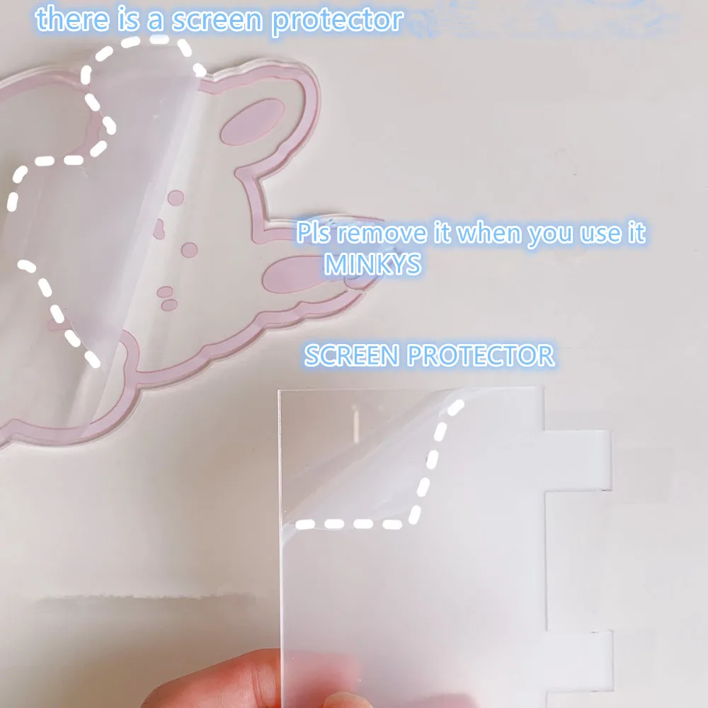 minkys kawaii bear portable acrylic holder for ipad mobile phone holder cute phone stand holder holder office stationery free global shipping