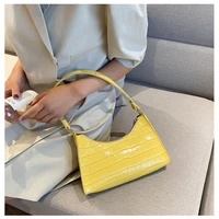 2021 new fashion crocodile pattern exquisite shopping bag casual women totes shoulder bags female solid color chain handbag for