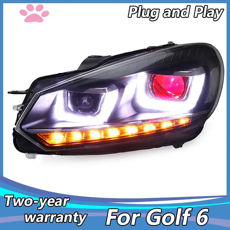 

Car Styling for VW Golf 6 MK6 LED Headlight Golf6 DRL Hid Head Lamp Bi -Xenon headlight Accessories