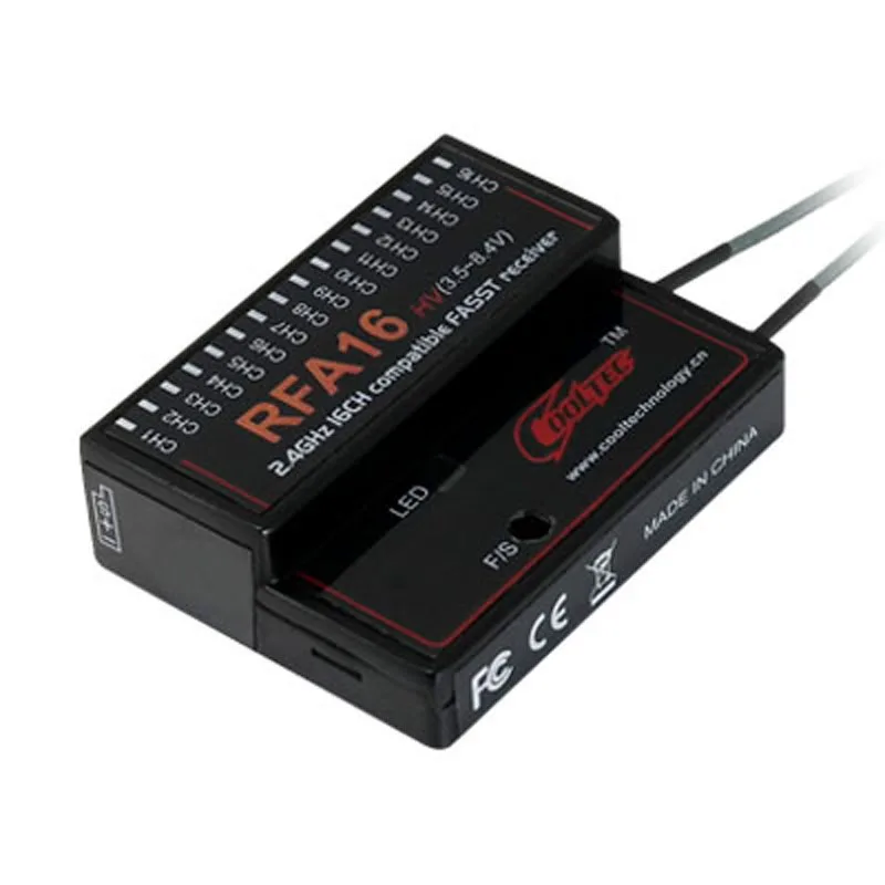 Cooltech RFA16 16ch Futaba Fasst совместимый приемник для 6EX 7C 8FG 10CG 12FG 14MZ 14SG 18MZ | Электроника