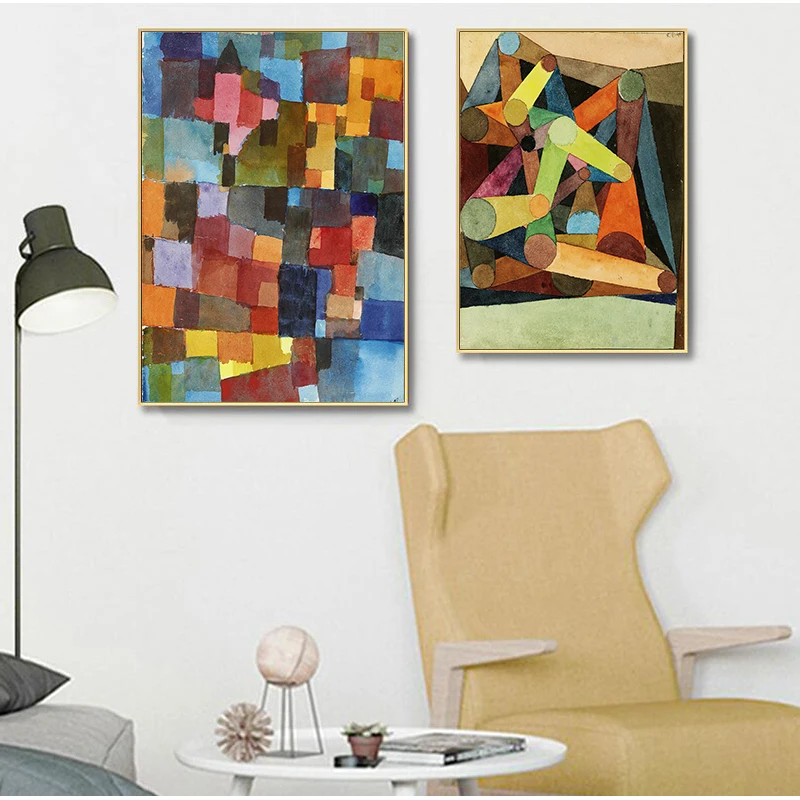 Paul Klee Классический абстрактный стиль Современное украшение Искусство Печать на